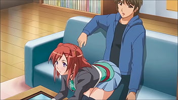 Step Brutha gets a meatpipe when step Sis sits on him - Anime porn [Subtitled]