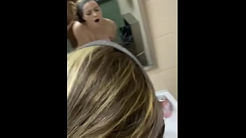 Adorable nymph gets leaned over public shower drown