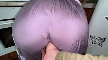 Stepson raised his step mommy miniskirt and spotted a yam-sized butt for ass-fuck romp