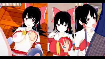 [Eroge Koikatsu! ] Touhou Reimu Hakurei paws her milk cans H! 3DCG Thick Bumpers Anime Vid (Touhou Project) [Hentai Game]