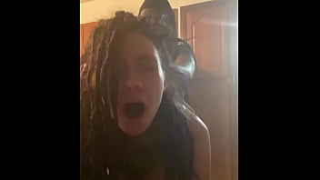 Wonderful latina dreadhead gets leaned over kitchen counter and gets her brains pummeled out